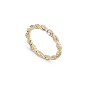 Diamond Twisted Rope Ring