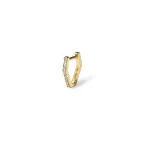 DNA Diamond  Huggie Single Earring