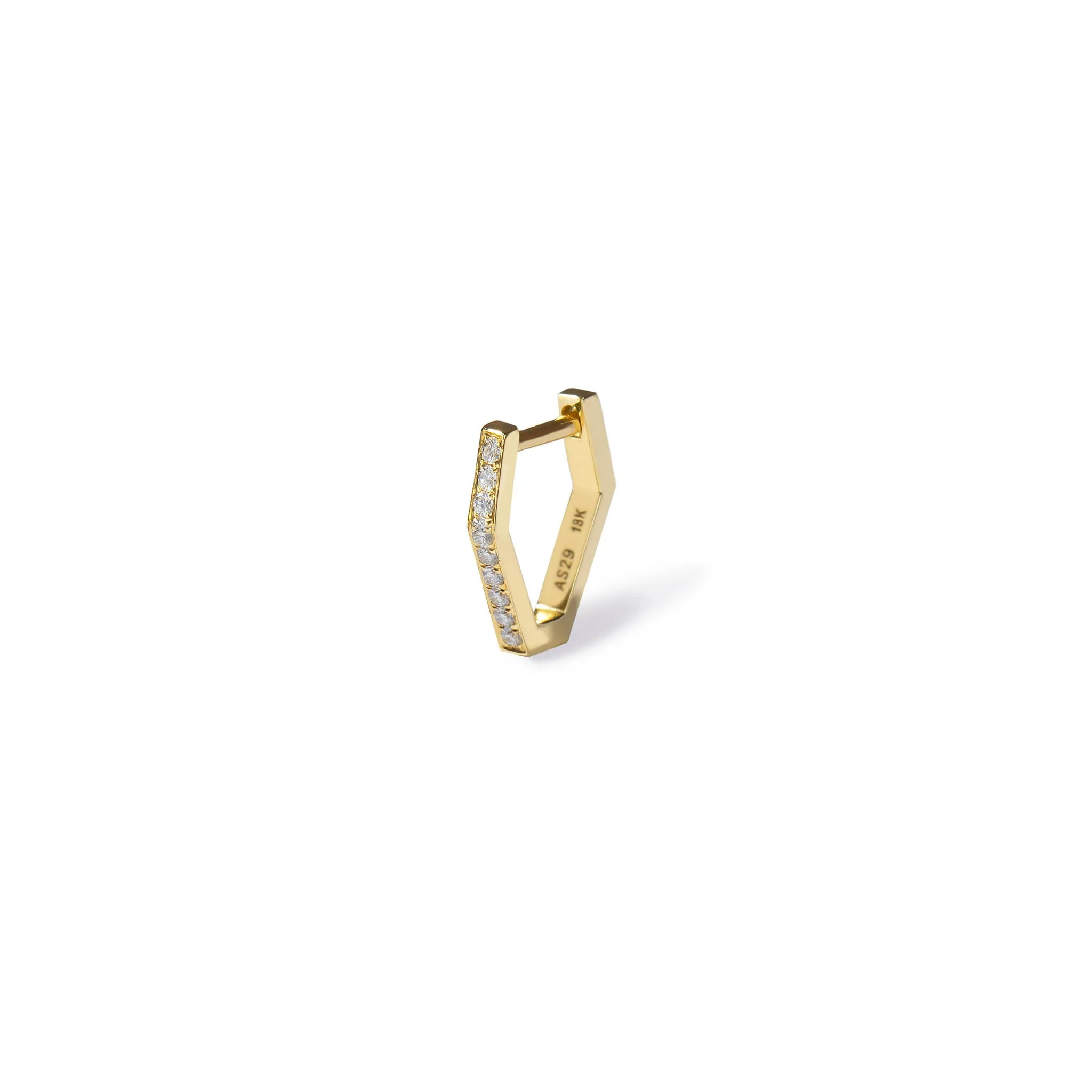 DNA Diamond  Huggie Single Earring