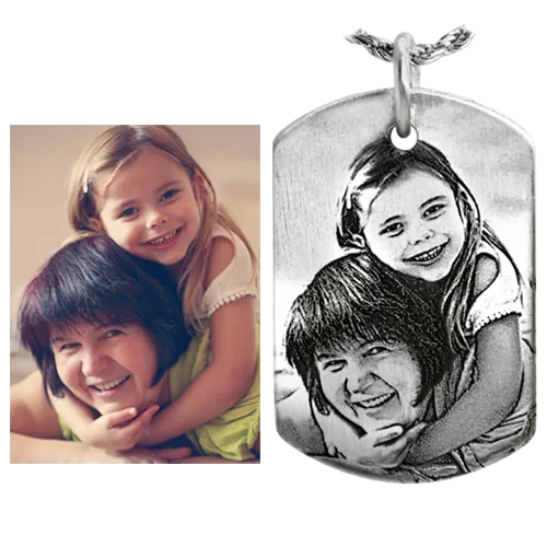 Dog Tag Photo Pendant