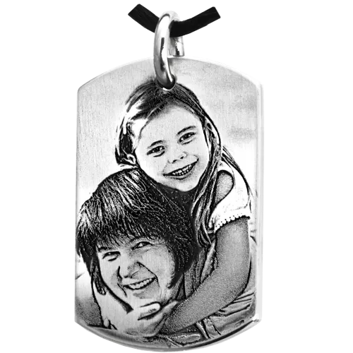 Dog Tag Photo Pendant