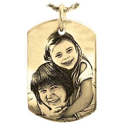 Dog Tag Photo Pendant