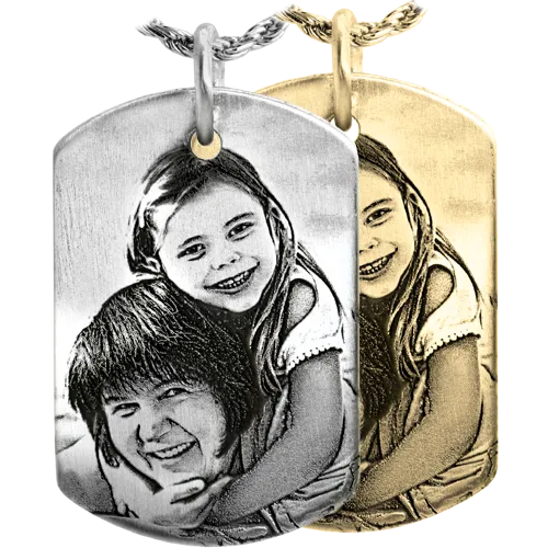 Dog Tag Photo Pendant