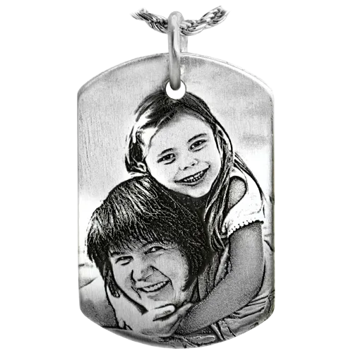 Dog Tag Photo Pendant