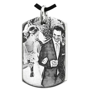Dog Tag with 3D Photo Pendant