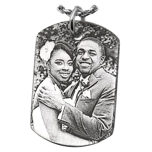 Dog Tag with 3D Photo Pendant