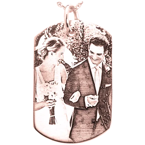 Dog Tag with 3D Photo Pendant