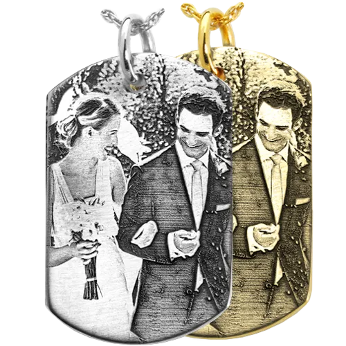 Dog Tag with 3D Photo Pendant