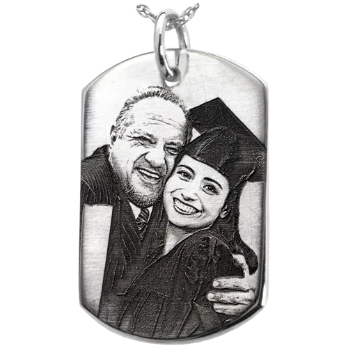 Dog Tag with 3D Photo Pendant