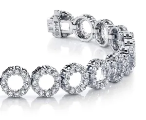 Dynamic Diamond Circle Link Diamond Bracelet with 5.06 ct.(finished) 1.6mm