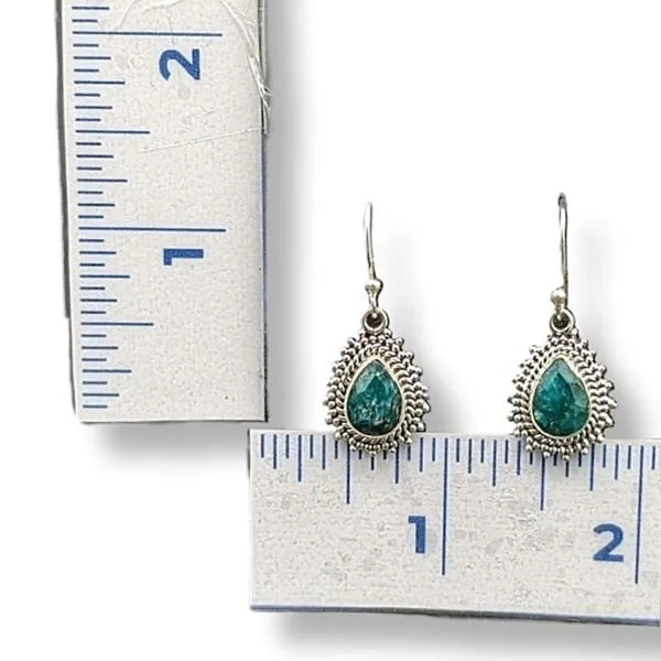 Earrings Emerald Sterling Silver