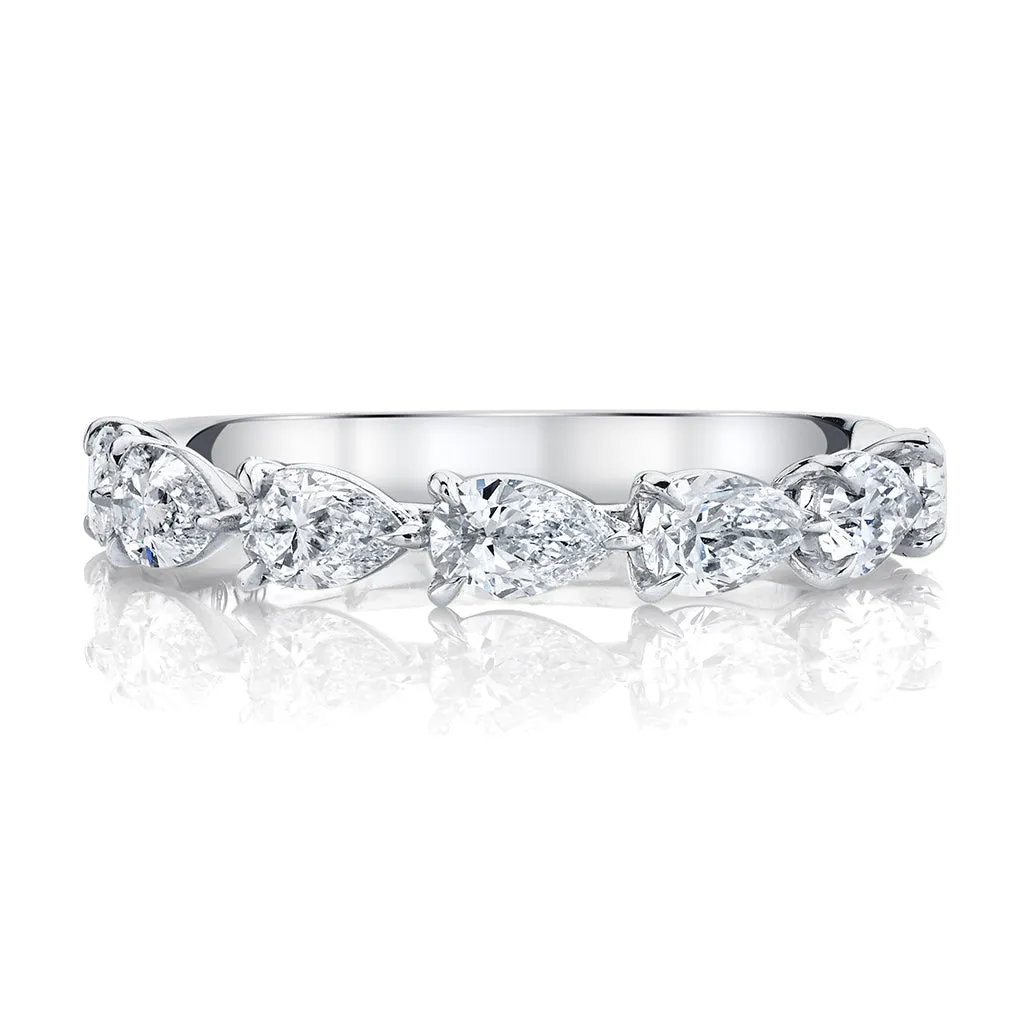 East-West Pear Cut Diamond Ring