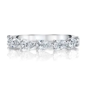 East-West Pear Cut Diamond Ring