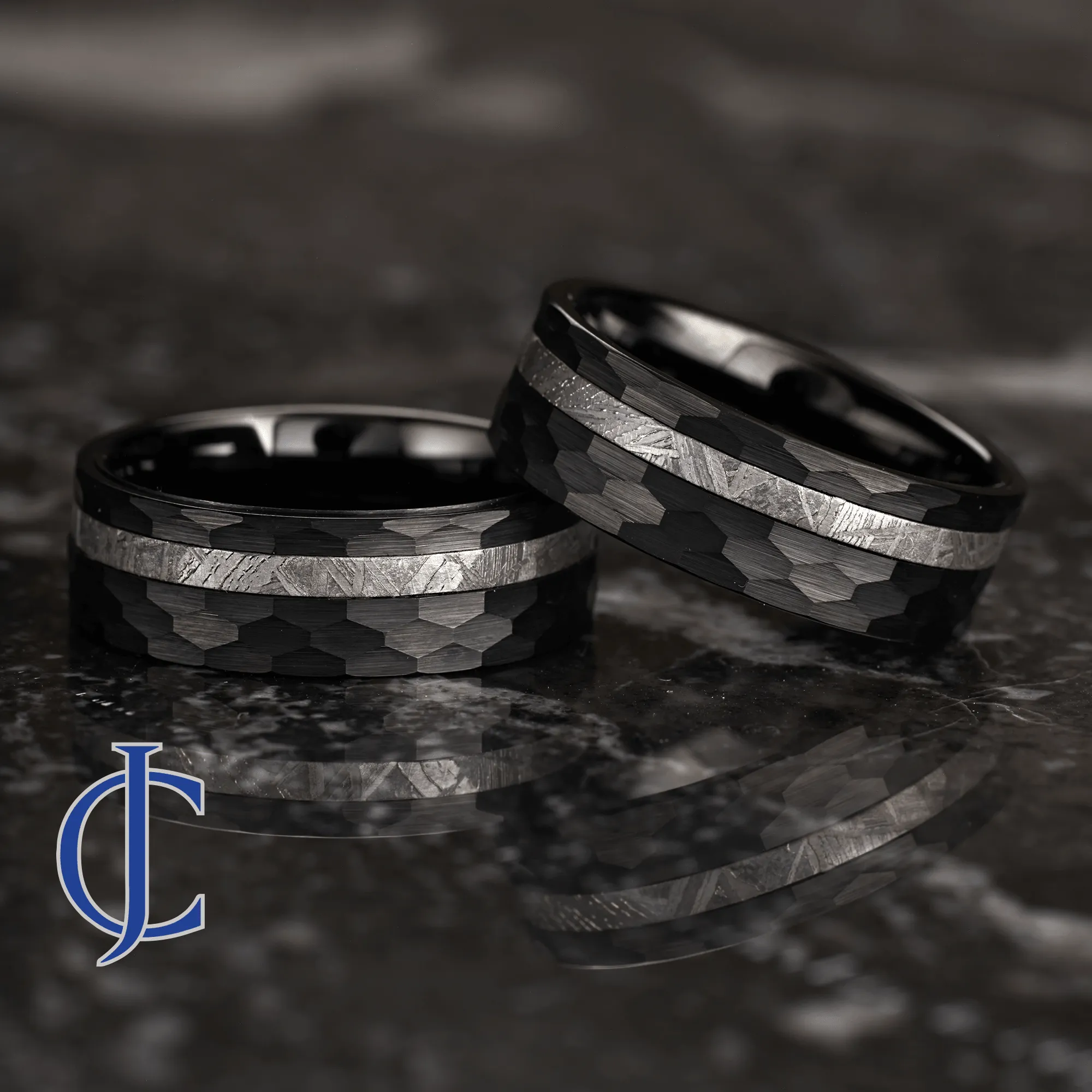 ECKHART - Meteorite Ring in Black Tungsten