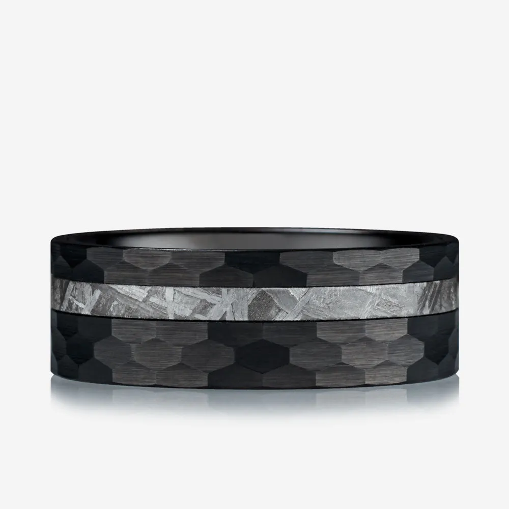 ECKHART - Meteorite Ring in Black Tungsten