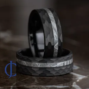 ECKHART - Meteorite Ring in Black Tungsten