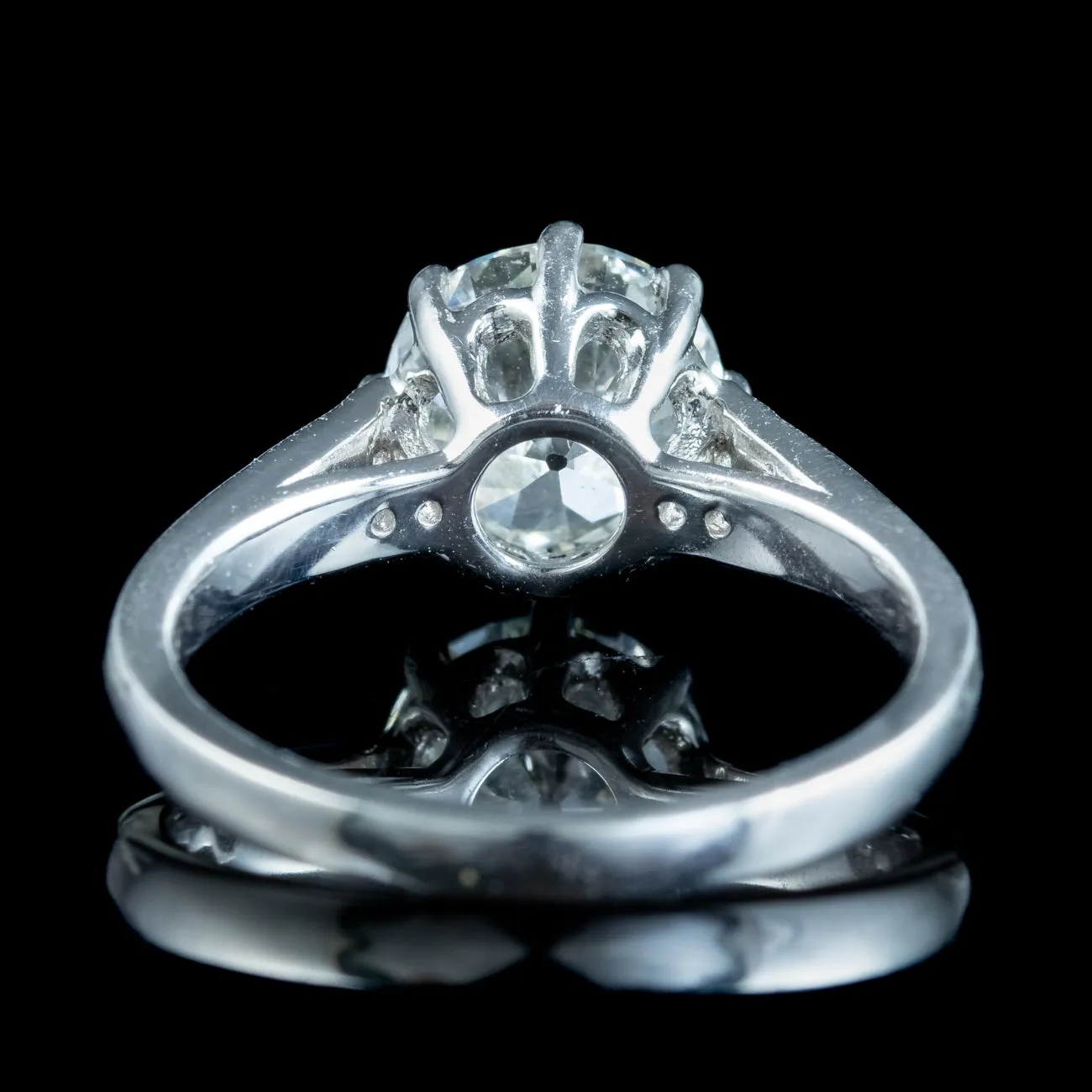Edwardian Style Diamond Solitaire Ring 1.72ct Diamond With Cert