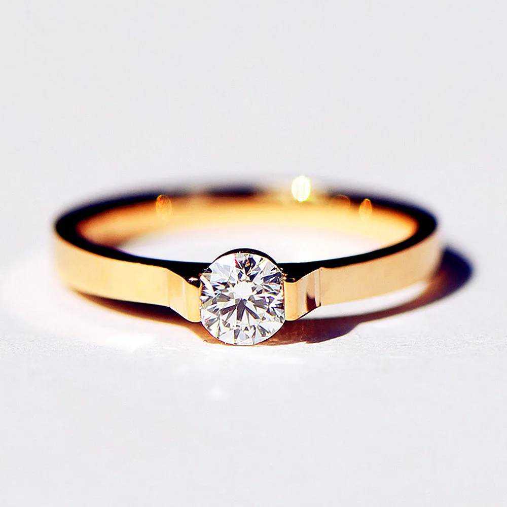 Elegant Bar Setting Lab-Grown Diamond Ring