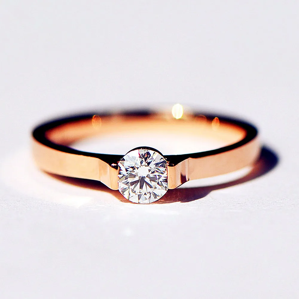 Elegant Bar Setting Lab-Grown Diamond Ring