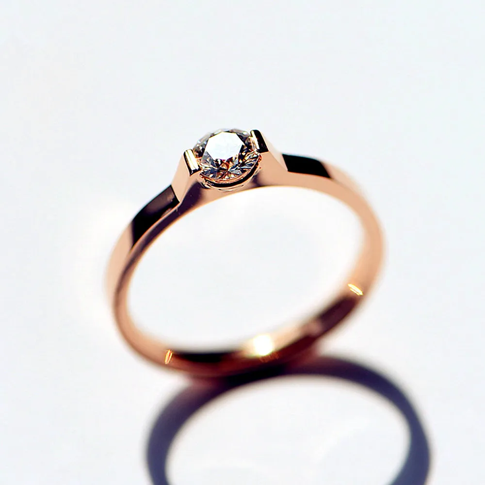 Elegant Bar Setting Lab-Grown Diamond Ring
