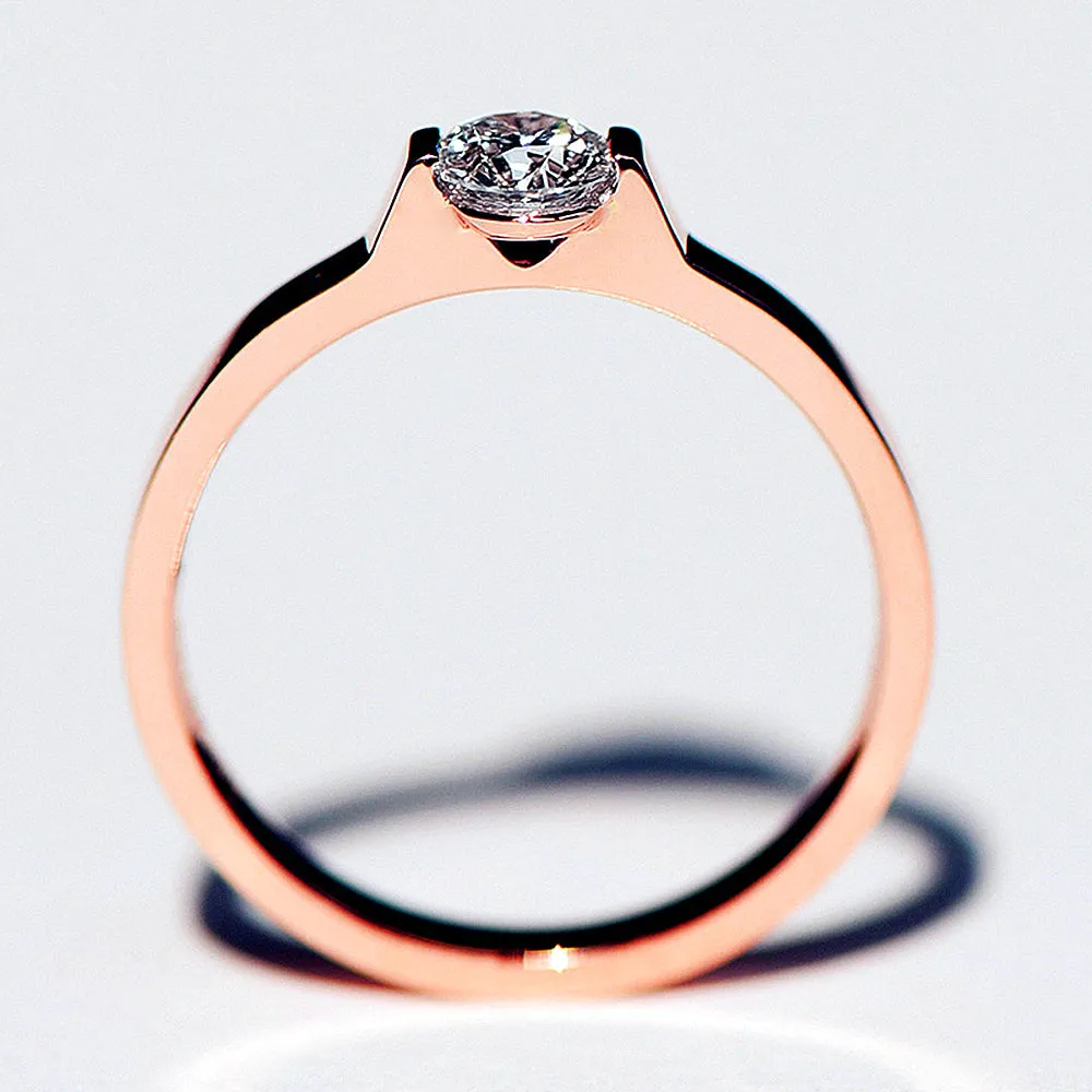Elegant Bar Setting Lab-Grown Diamond Ring