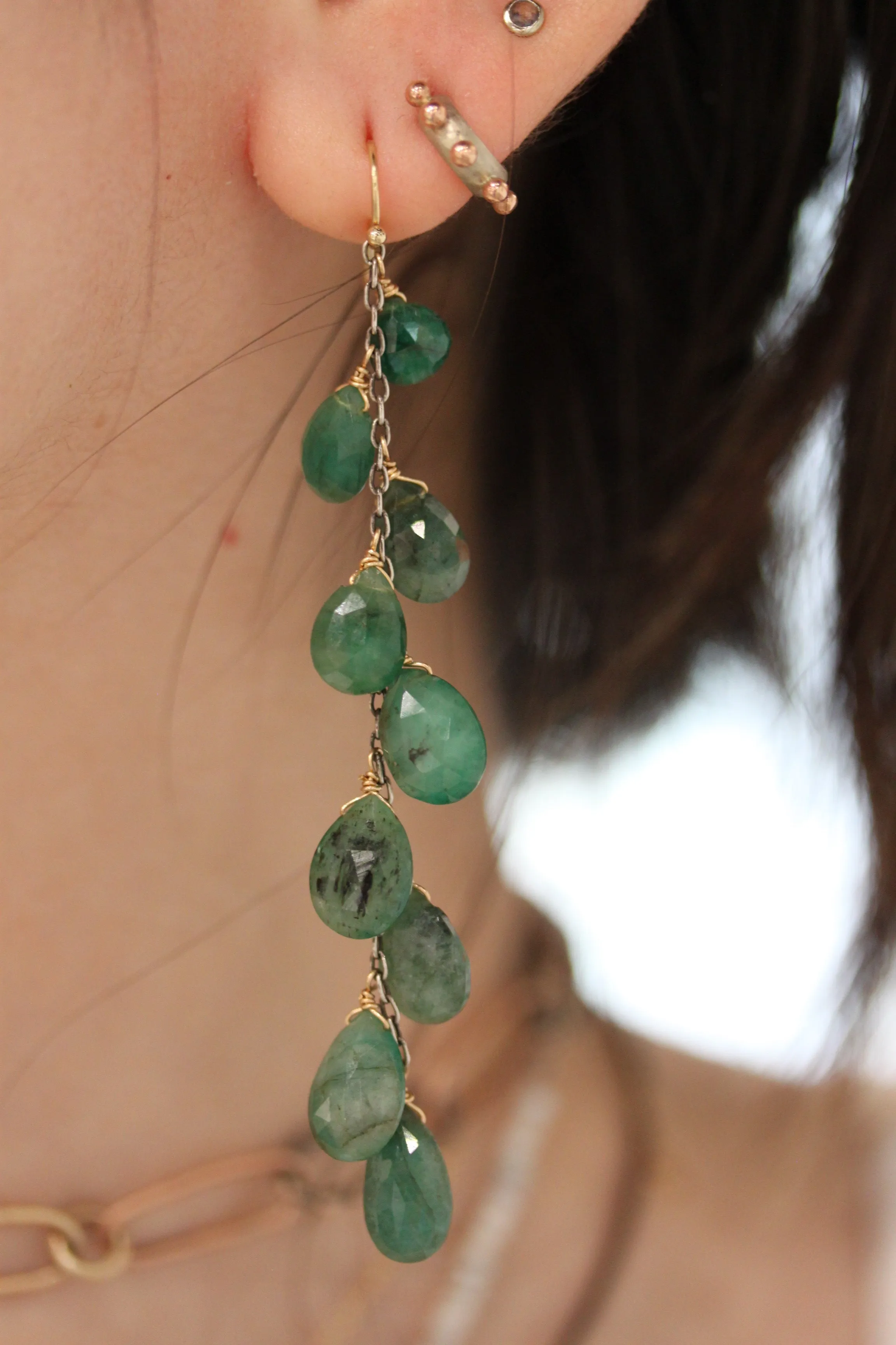 Emerald Dangle Earrings