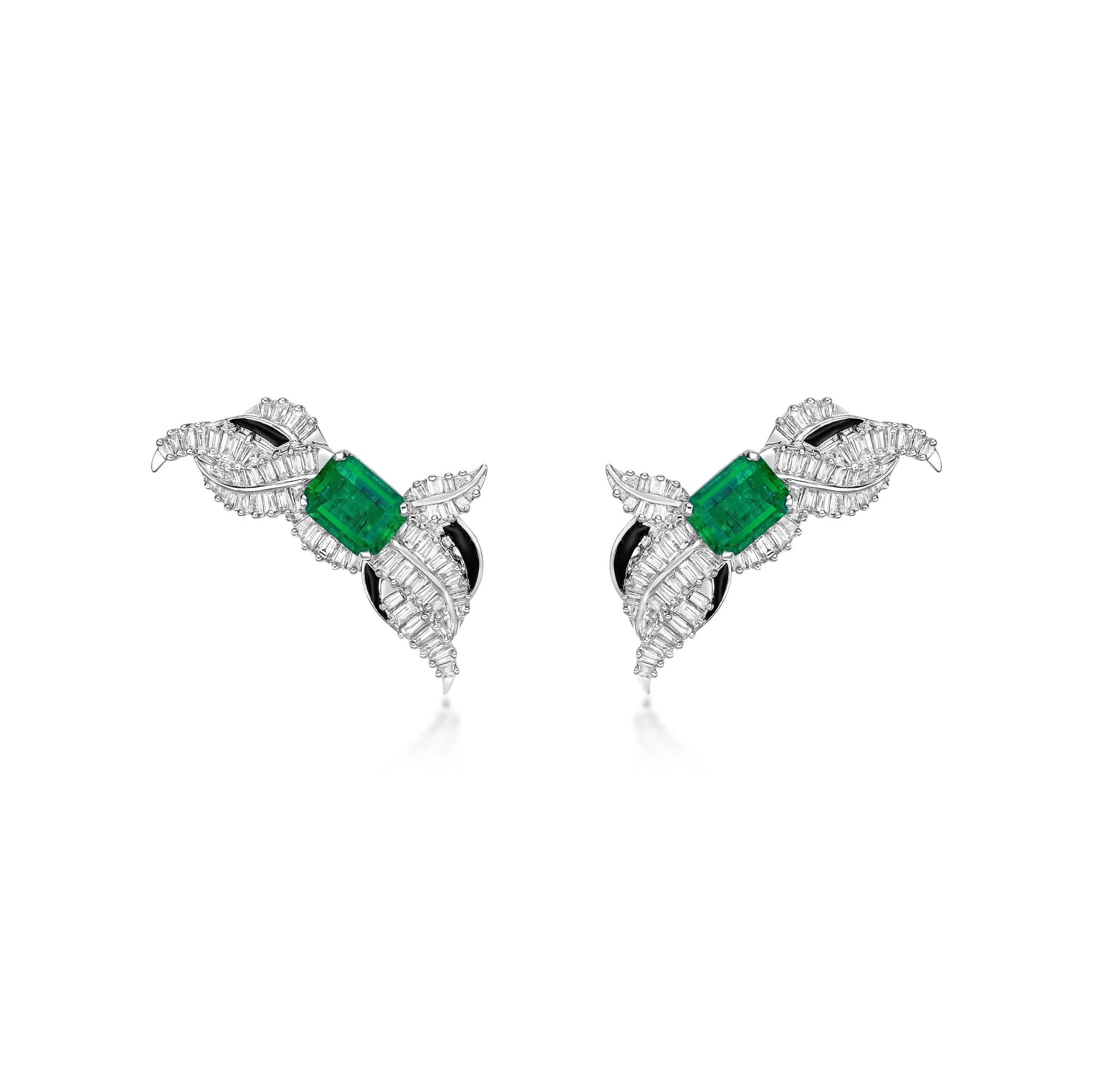 Emerald Diamond Earrings