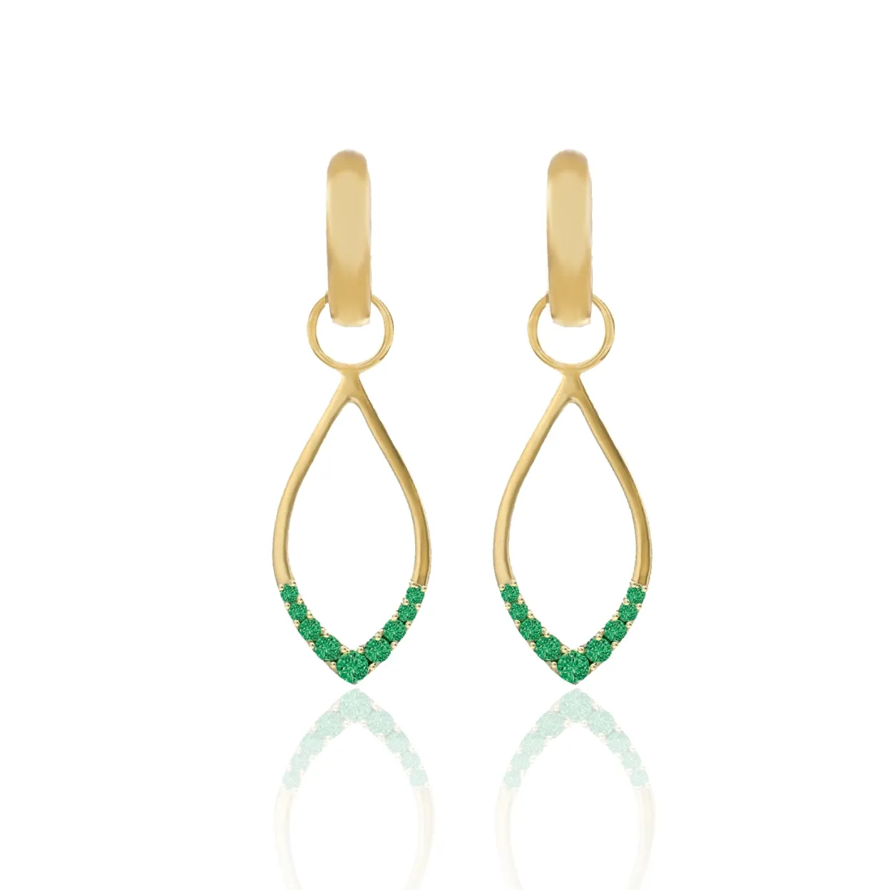 Emerald Drop Earring Charms