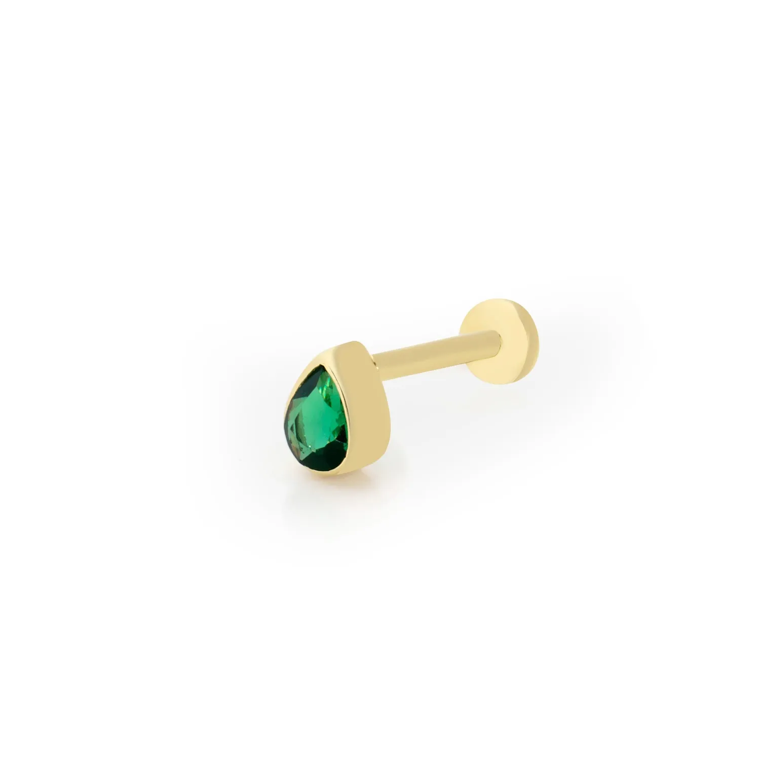 EMERALD DROP PIERCINGS
