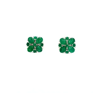 Emerald Earring in .925 Sterling Silver - KST 52849