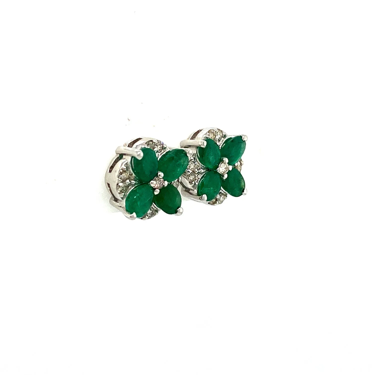 Emerald Earring in .925 Sterling Silver - KST 58215
