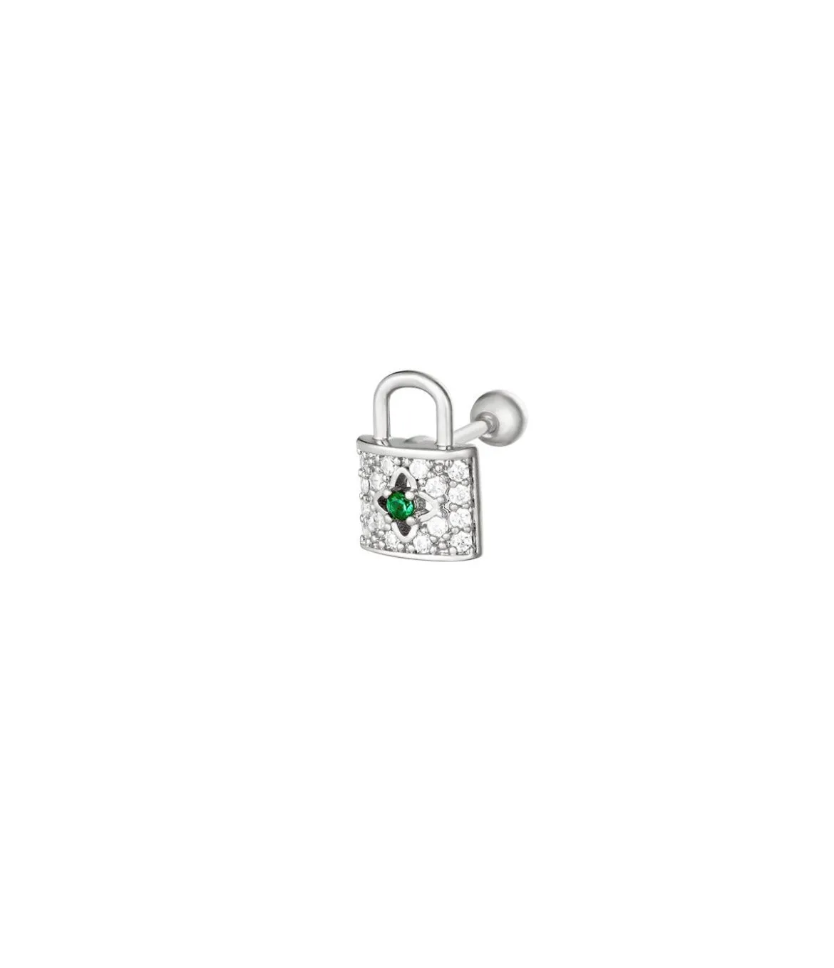Emerald Eye Single Stud Earring