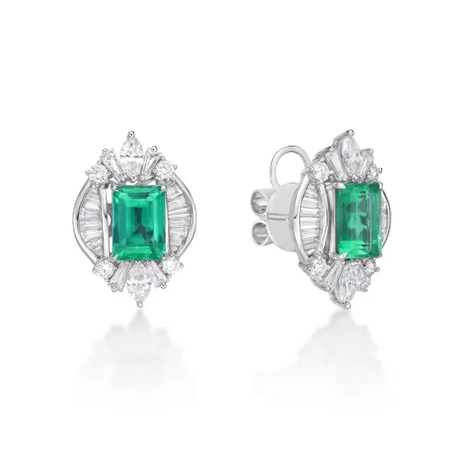 Emerald Jacket Earrings