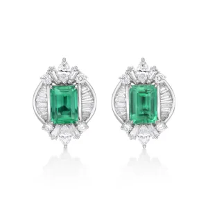 Emerald Jacket Earrings