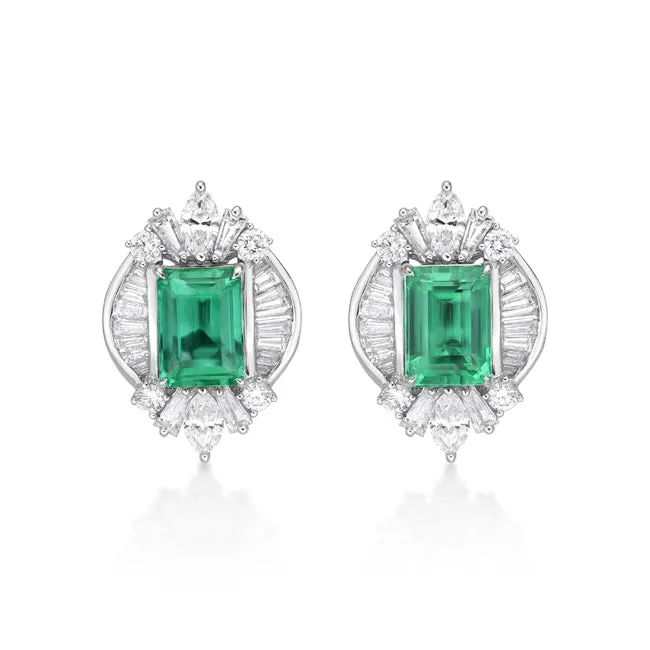 Emerald Jacket Earrings