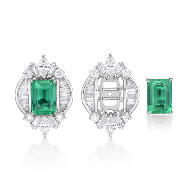 Emerald Jacket Earrings