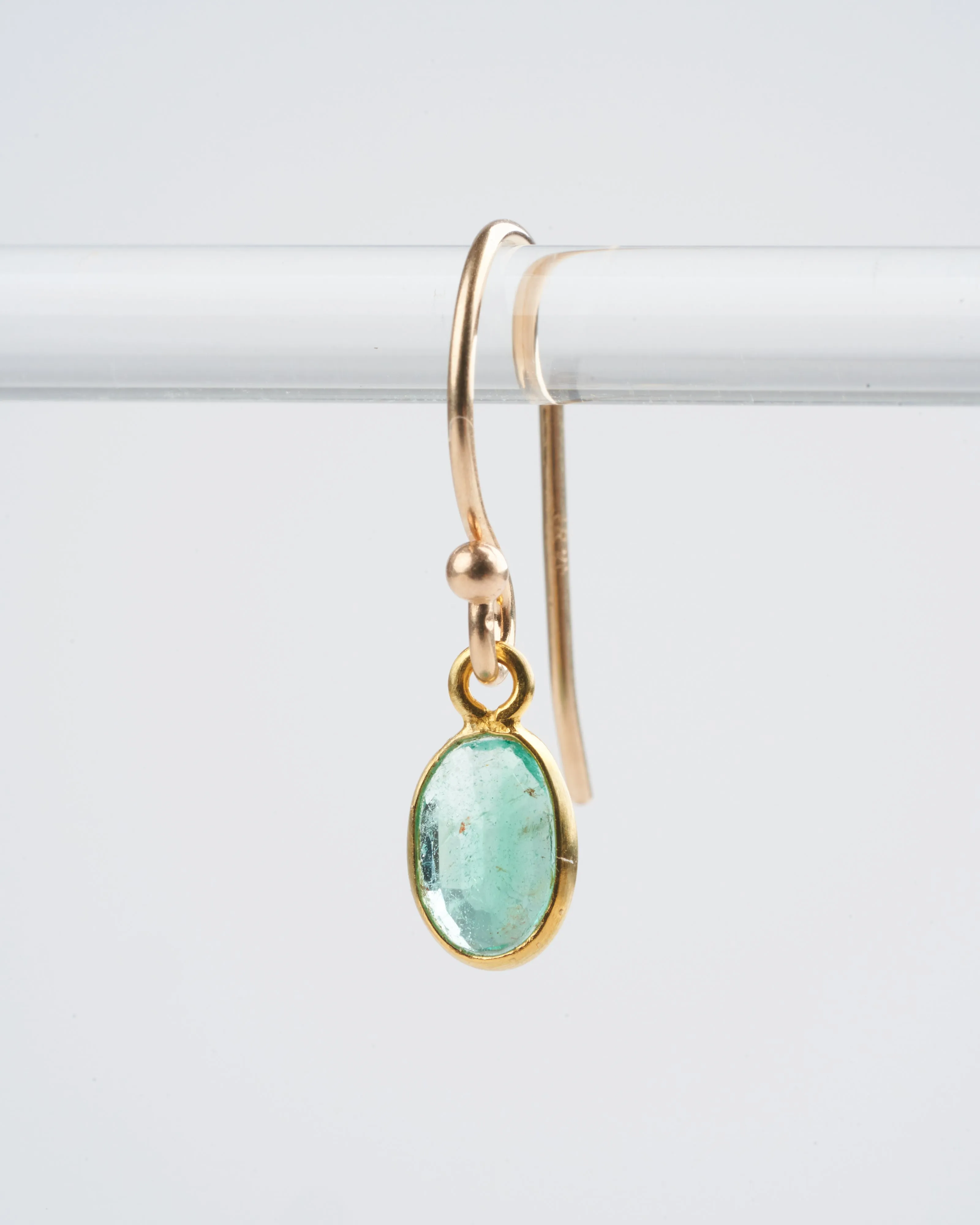 emerald xs drop earrings - green
