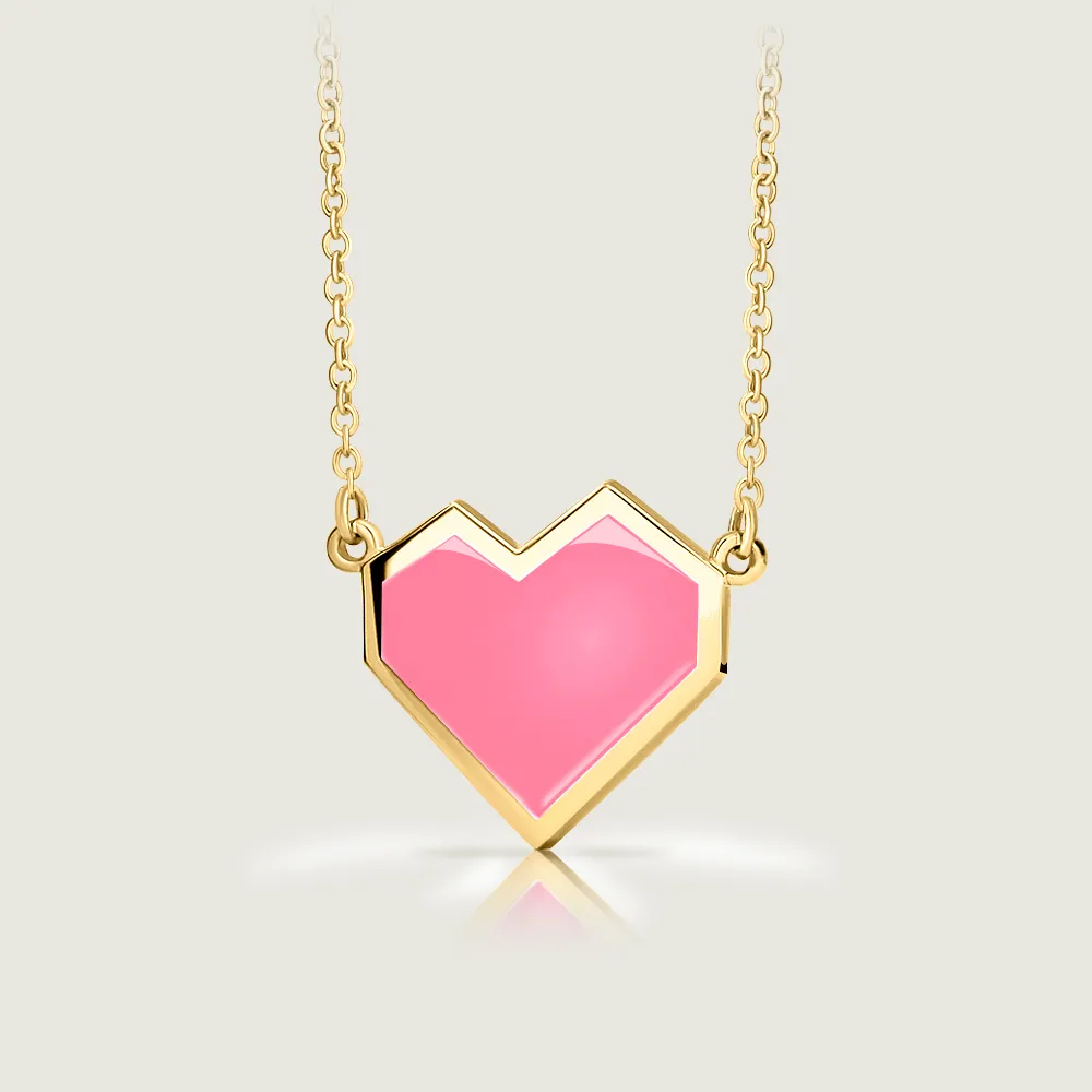 Enamel Ararat Heart Necklace