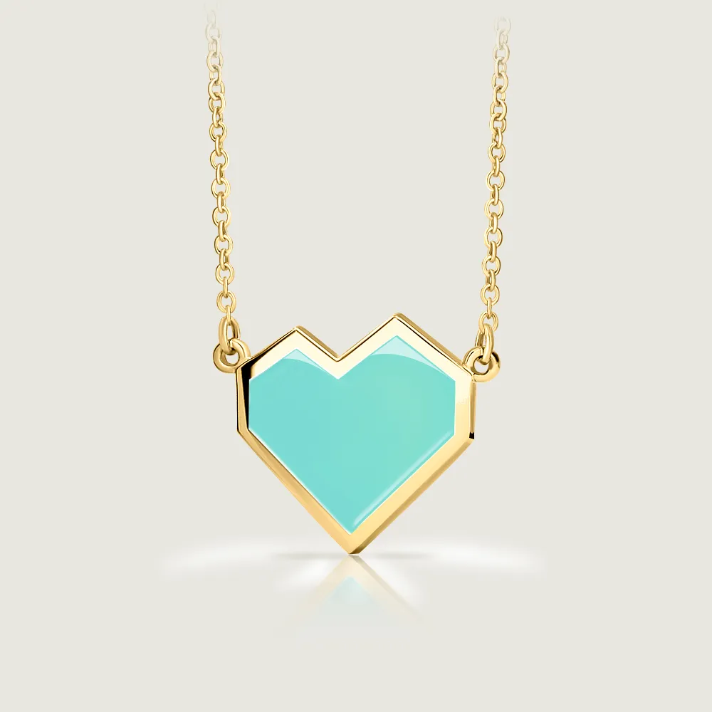 Enamel Ararat Heart Necklace
