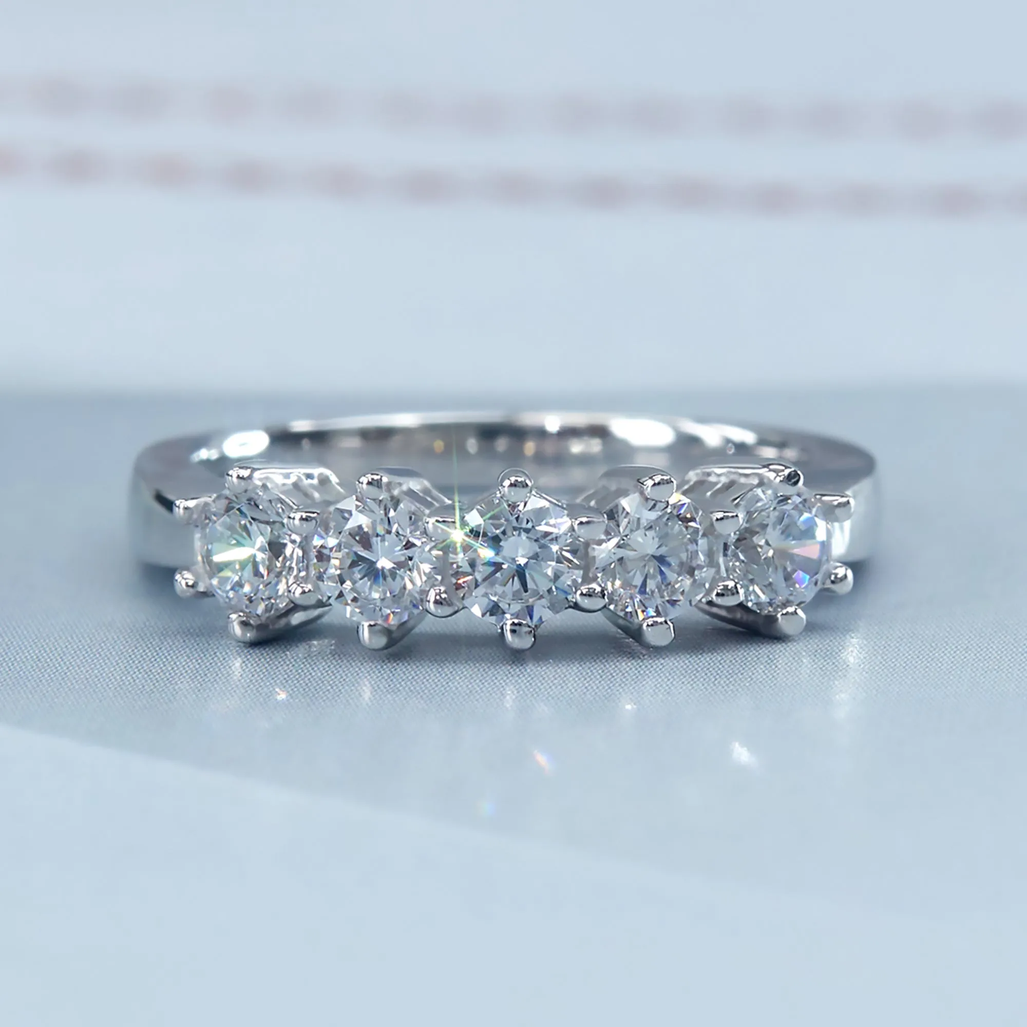 Enchanting Blossom, Six Prong Five Stone Ring