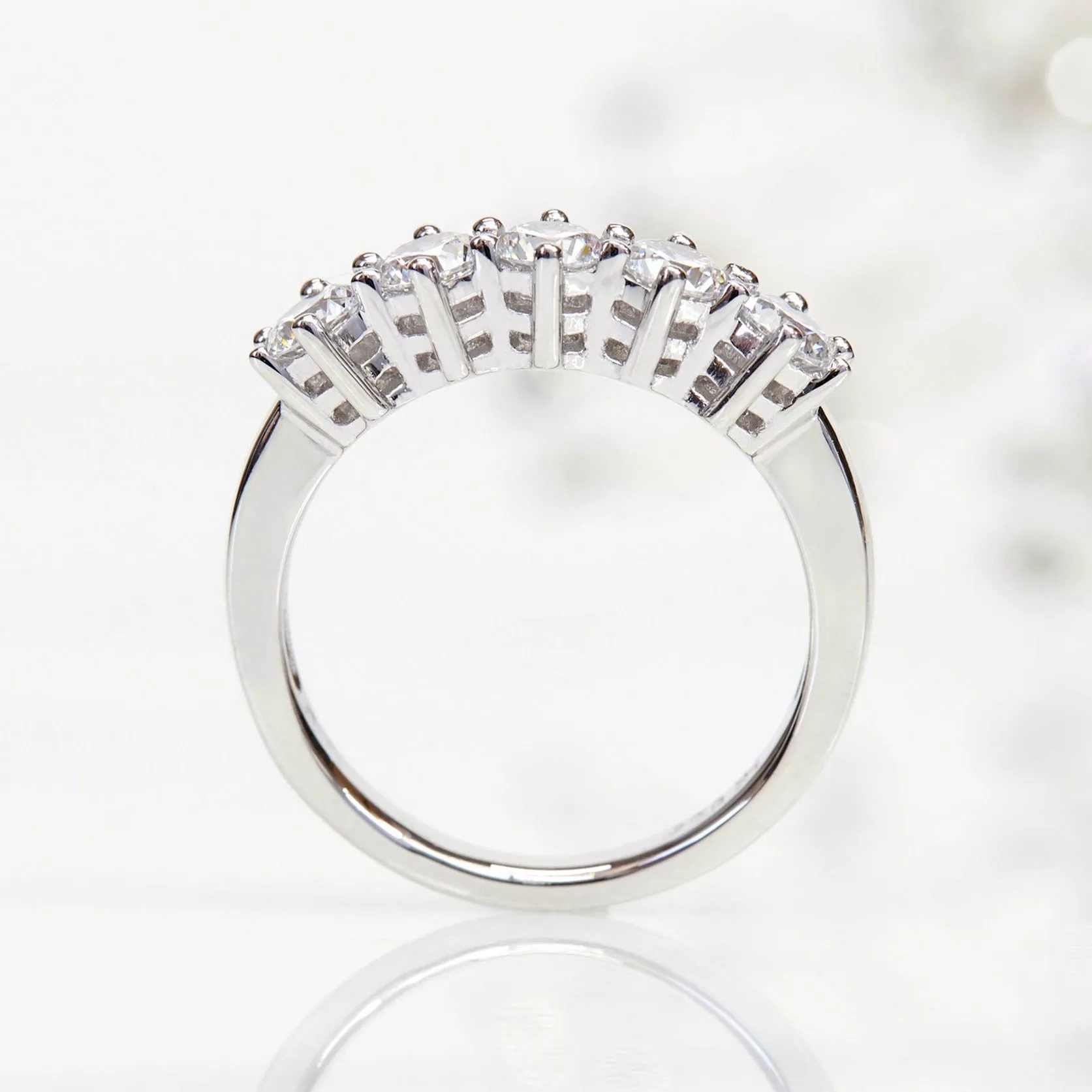 Enchanting Blossom, Six Prong Five Stone Ring