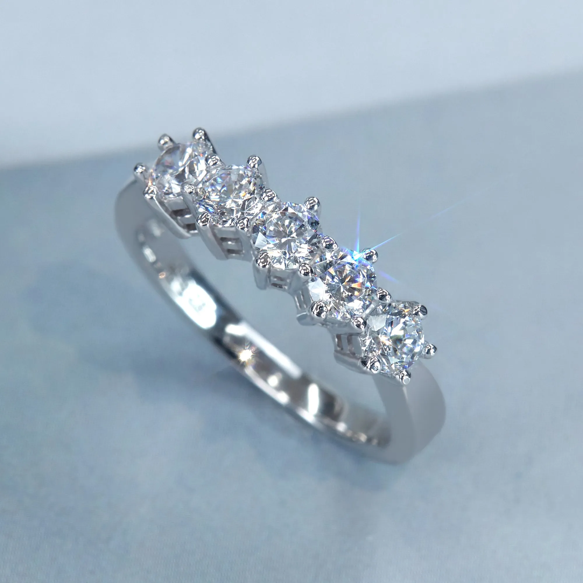 Enchanting Blossom, Six Prong Five Stone Ring