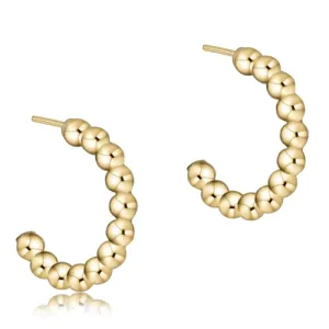 Enewton - Beaded Classic Post Hoop - 1 in 3mm gold