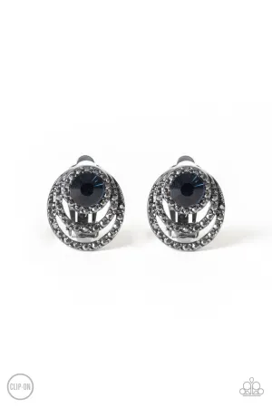 Epic Epicenter Blue Paparazzi Clip-On Earrings