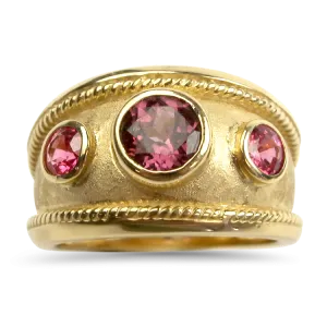 Estate 14k Yellow Gold Tourmaline & Spinel Ring