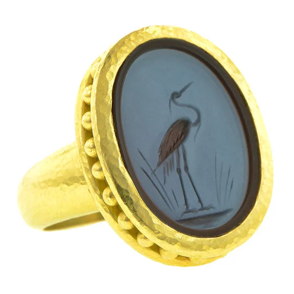 Estate Elizabeth Locke Intaglio Ring