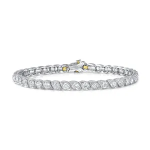 Estate Platinum Diamond Bracelet Signed "Je Caldwell"