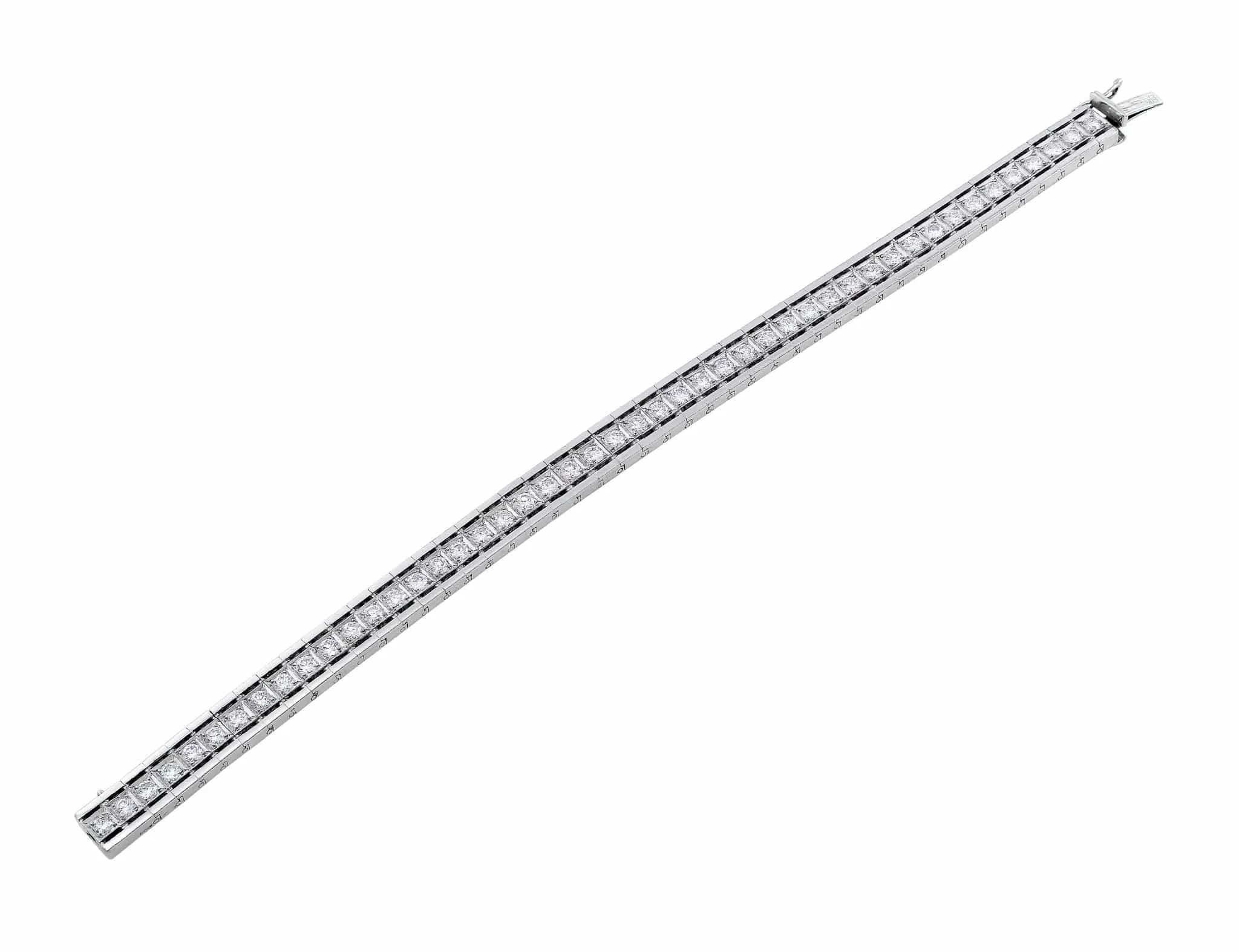 Estate Platinum Diamond Tennis Bracelet
