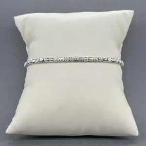 Estate Platinum Stretch Link Bracelet