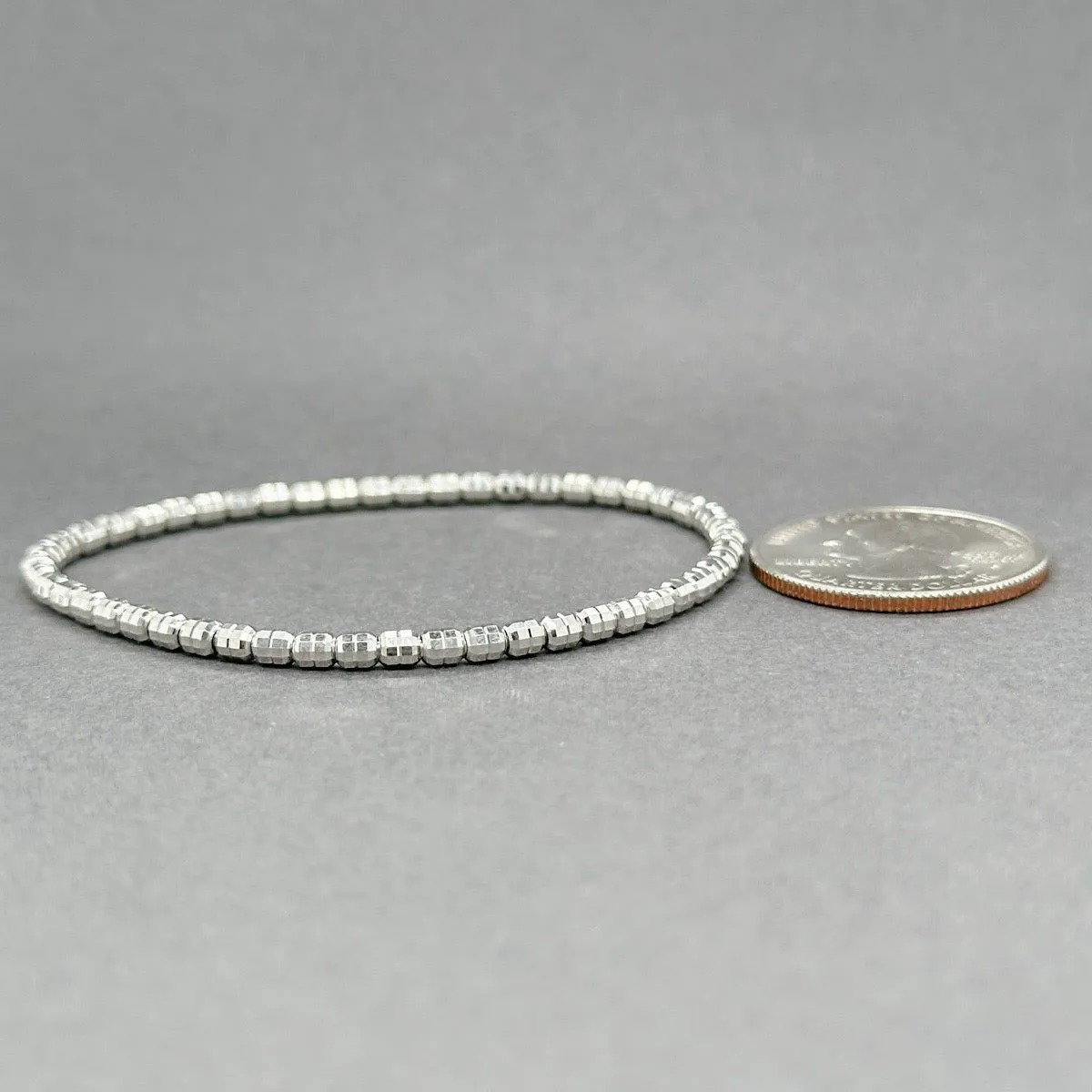 Estate Platinum Stretch Link Bracelet